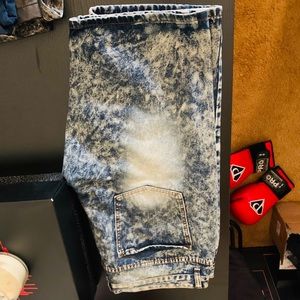 Acid washed Denim Ripped jeans sz 40